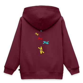 Kanu icon - Kinder Premium Organic Hoodie - Burgunderrot - Hinten - AI Model Kid Female (0cm)