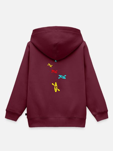 Kanu icon - Kinder Premium Organic Hoodie - Burgunderrot
