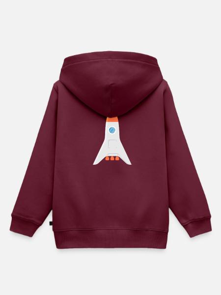 Jaconda - rocket - Kinder Premium Organic Hoodie - Burgunderrot