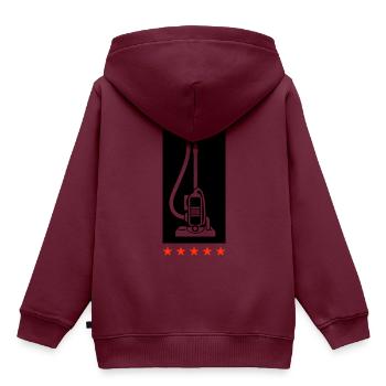 Staubsauger Putzen - Kinder Premium Organic Hoodie - Burgunderrot - Hinten - AI Model Kid Female (0cm)