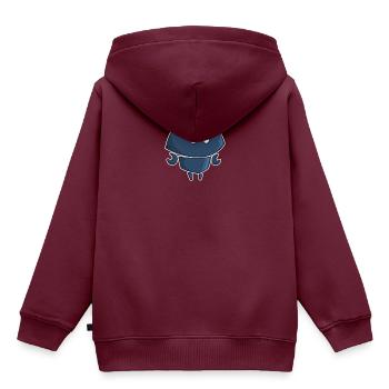 Nightbot Discord Bot - Kinder Premium Organic Hoodie - Burgunderrot - Hinten - AI Model Kid Female (0cm)