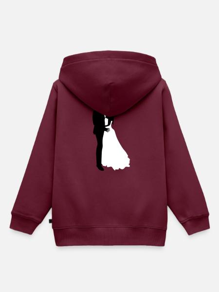 brautpaar 6 Kopie - Kinder Premium Organic Hoodie - Burgunderrot