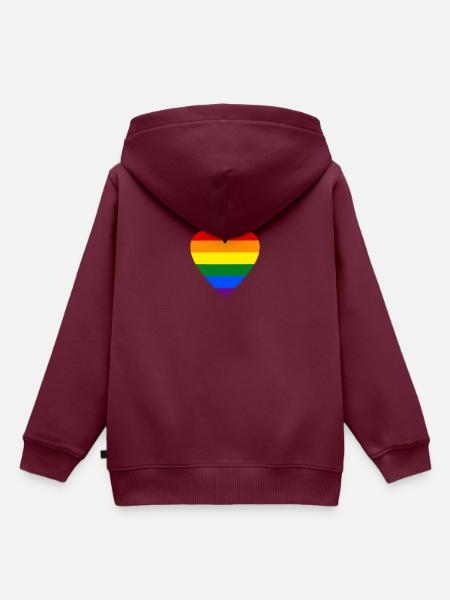 Stolz Herz - Kinder Premium Organic Hoodie - Burgunderrot