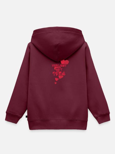 Verliebt 1954 - Kinder Premium Organic Hoodie - Burgunderrot