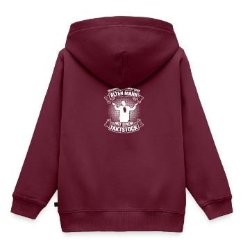 Einen alten Mann Dirigent Chorleiter Dirigenten - Kinder Premium Organic Hoodie - Burgunderrot - Hinten - AI Model Kid Female (0cm)