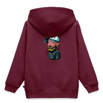 Web Designer - Kinder Premium Organic Hoodie - Burgunderrot - Hinten - AI Model Kid Female (0cm)