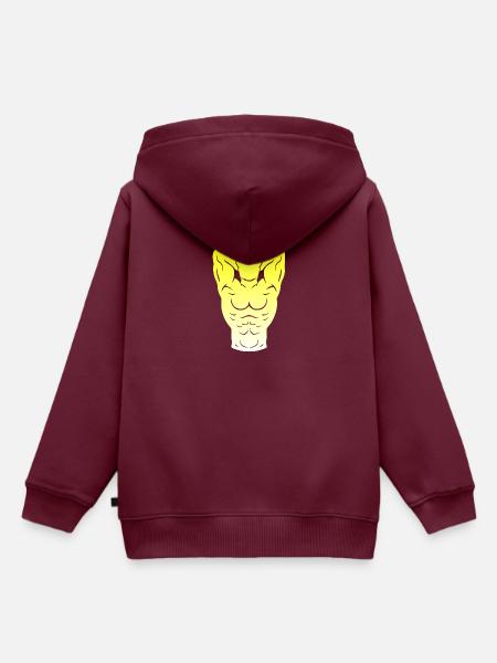 Bodybuilding - Kinder Premium Organic Hoodie - Burgunderrot