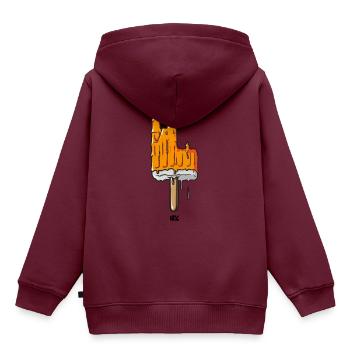 Dom am Stiel - Kinder Premium Organic Hoodie - Burgunderrot - Hinten - AI Model Kid Female (0cm)
