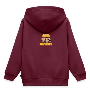 Concrete pumper Beton Pumpe Mischer Bauarbeiter - Kinder Premium Organic Hoodie - Burgunderrot - Hinten - AI Model Kid Female (0cm)