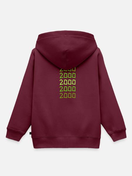 Jahr 2000 - Kinder Premium Organic Hoodie - Burgunderrot