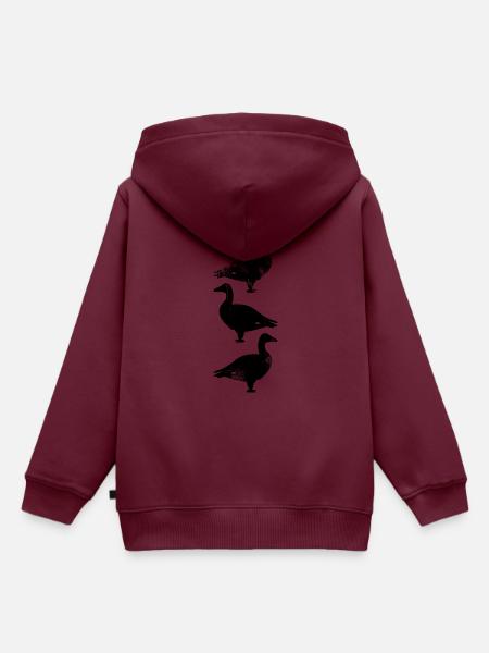Ente Gans - Kinder Premium Organic Hoodie - Burgunderrot
