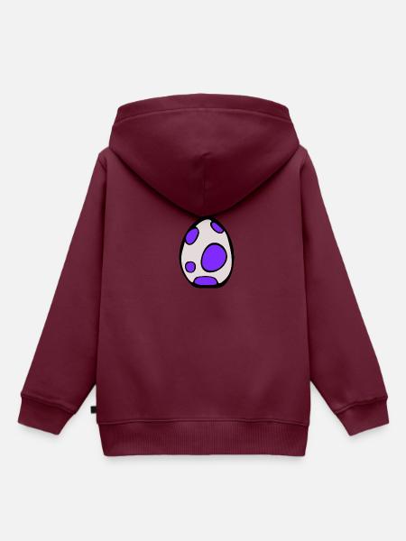 Pocket Monster Ei - Kinder Premium Organic Hoodie - Burgunderrot