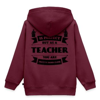 Perfekter Lehrer Schule Schüler Lehrerin Lernen - Kinder Premium Organic Hoodie - Burgunderrot - Hinten - AI Model Kid Female (0cm)
