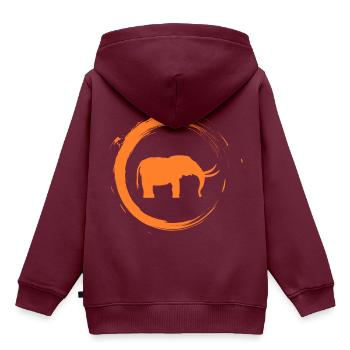 Mammut - Kinder Premium Organic Hoodie - Burgunderrot - Hinten - AI Model Kid Female (0cm)