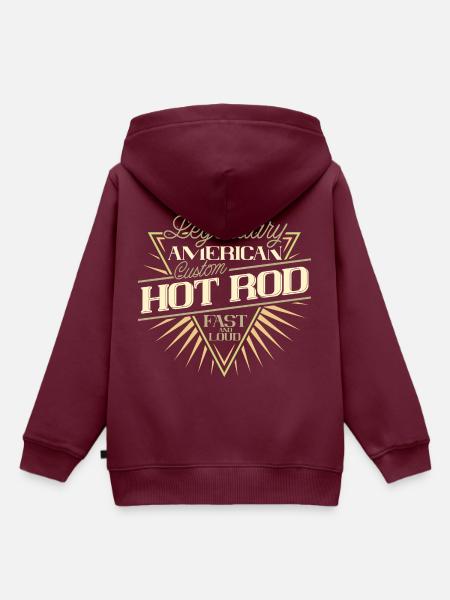 Hot Rod - Kinder Premium Organic Hoodie - Burgunderrot