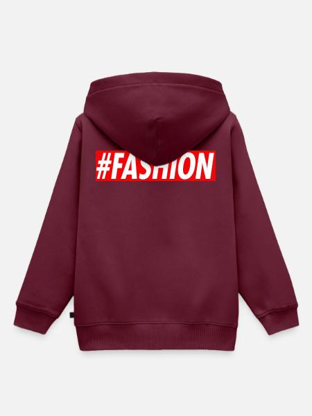 #Fashion - Kinder Premium Organic Hoodie - Burgunderrot