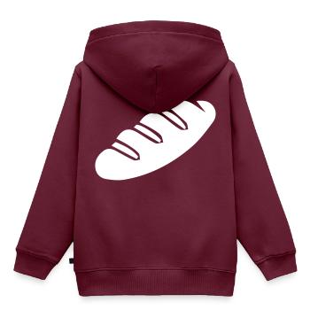 brot icon symbol - Kinder Premium Organic Hoodie - Burgunderrot - Hinten - AI Model Kid Female (0cm)