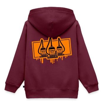 Staubsauger Icon - Kinder Premium Organic Hoodie - Burgunderrot - Hinten - AI Model Kid Female (0cm)
