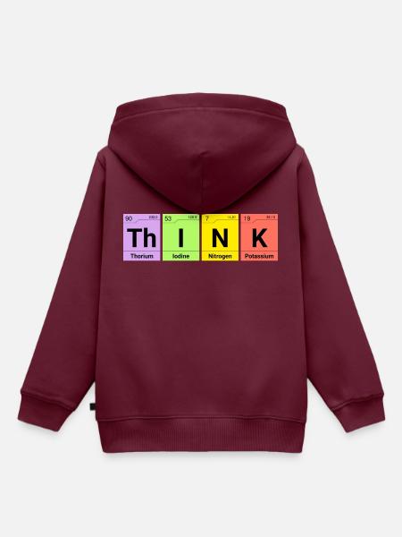 Denken Chemische Elemente - Kinder Premium Organic Hoodie - Burgunderrot