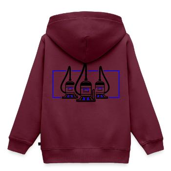 Staubsauger Putzen - Kinder Premium Organic Hoodie - Burgunderrot - Hinten - AI Model Kid Female (0cm)