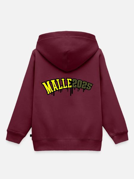Malle 2025 - Kinder Premium Organic Hoodie - Burgunderrot