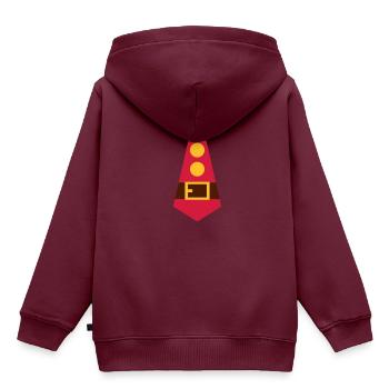 Weihnachtsmann - Kinder Premium Organic Hoodie - Burgunderrot - Hinten - AI Model Kid Female (0cm)