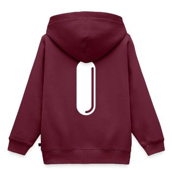 Sauerstoff Tauchen symbol - Kinder Premium Organic Hoodie - Burgunderrot - Hinten - AI Model Kid Female (0cm)