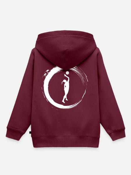 Beachvolleyball - Kinder Premium Organic Hoodie - Burgunderrot