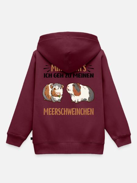 Meerschweinchen - Kinder Premium Organic Hoodie - Burgunderrot