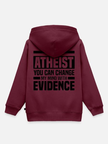 Atheismus - Kinder Premium Organic Hoodie - Burgunderrot