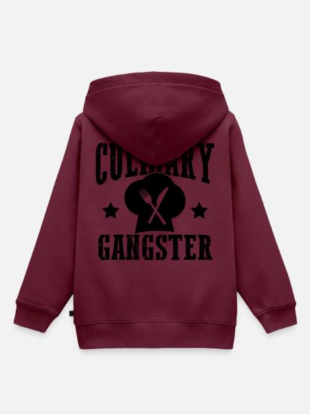 koch gangster kochen - Kinder Premium Organic Hoodie - Burgunderrot