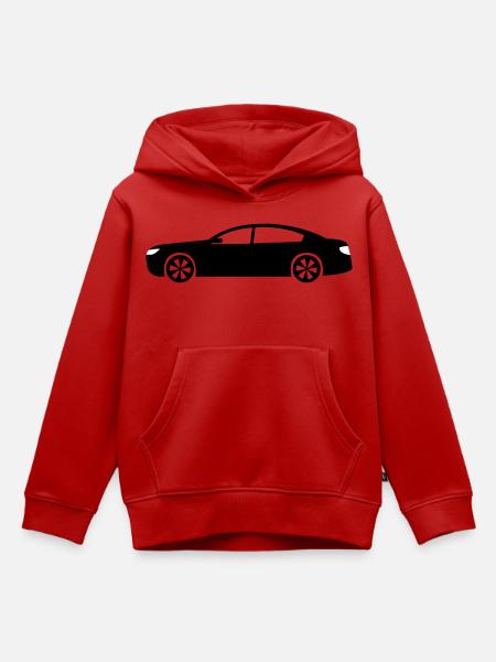 Auto - Kinder Premium Organic Hoodie - Rot