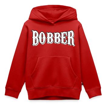 bobber chopper biker autocollant de croisière autocollant - Sweat Premium à capuche enfant bio - rouge - Devant - AI Model Kid Female (0cm)