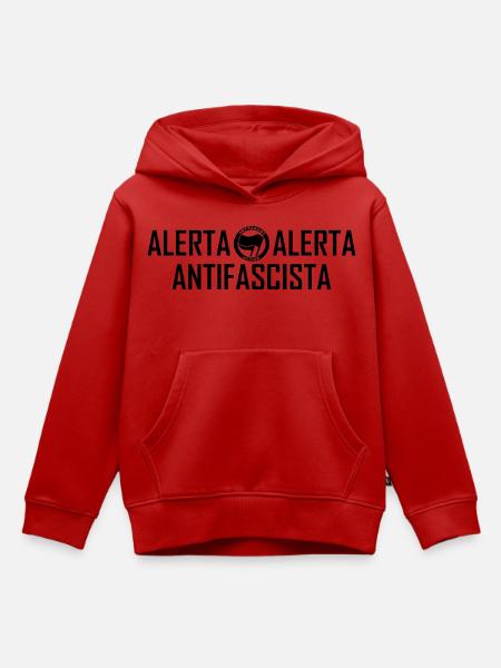 ALERTA ALERTA ANTIFASCISTA black - Kinder Premium Organic Hoodie - Rot