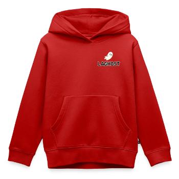Laghost: Geist süßes Lächeln - Kinder Premium Organic Hoodie - Rot - Vorne - AI Model Kid Female (0cm)