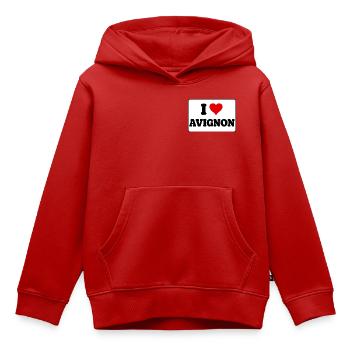 Ich liebe Avignon Ich liebe Avignon Fan French City - Kinder Premium Organic Hoodie - Rot - Vorne - AI Model Kid Female (0cm)