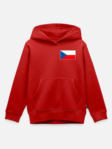 Czech Republic Flag Classic Frame - Kinder Premium Organic Hoodie - Rot
