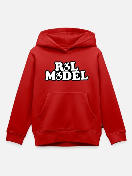 Jeder Rollstuhlnutzer ist ein Vorbild # - Kinder Premium Organic Hoodie - Rot