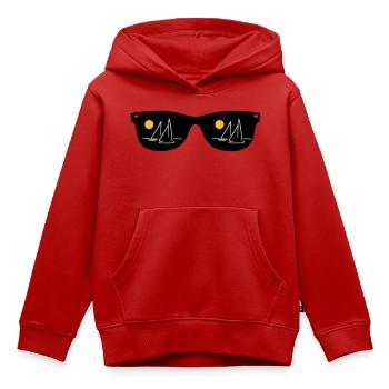 naviguer - Sweat Premium à capuche enfant bio - rouge - Devant - AI Model Kid Female (0cm)