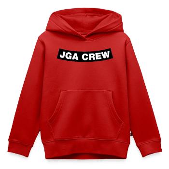 JGA Crew Element Bottom (MC-Rocker-Kutten-Design) - Kinder Premium Organic Hoodie - Rot - Vorne - AI Model Kid Female (0cm)