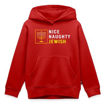 Hanukah Hanukkah Chanukkah - Kids Premium Organic Hoodie - red - Front - AI Model Kid Female (0cm)
