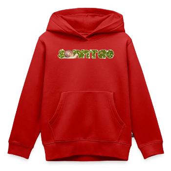 Escargot du dimanche - Sweat Premium à capuche enfant bio - rouge - Devant - AI Model Kid Female (0cm)