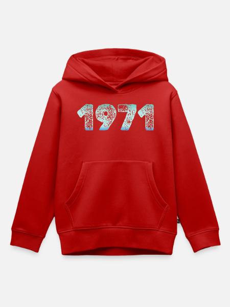 1971 Neon Bruch - Kinder Premium Organic Hoodie - Rot