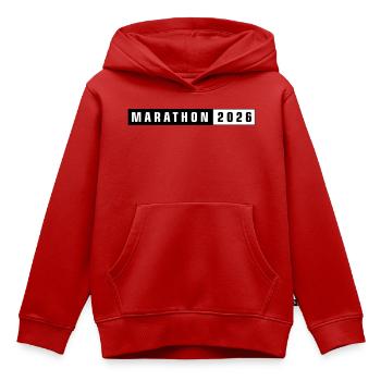Marathon 2026 - Kinder Premium Organic Hoodie - Rot - Vorne - AI Model Kid Female (0cm)