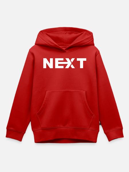 Nächster weißer Text - Kinder Premium Organic Hoodie - Rot