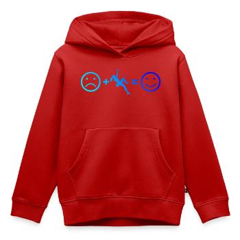 Geschenkidee für die Bouldererin mit Sportklettern - Kinder Premium Organic Hoodie - Rot - Vorne - AI Model Kid Female (0cm)