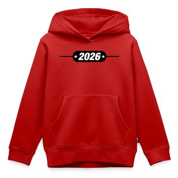 2026 Jahr - Kinder Premium Organic Hoodie - Rot - Vorne - AI Model Kid Female (0cm)