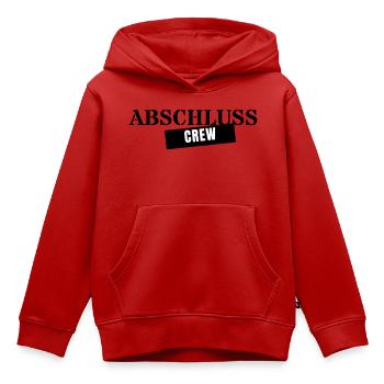 Abschluss Crew - Abschlussfahrt Jahrgang 2026 - Kinder Premium Organic Hoodie - Rot - Vorne - AI Model Kid Female (0cm)