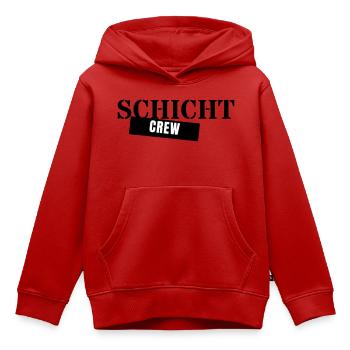Équipe de nuit - Collègues de nuit de travail - Sweat Premium à capuche enfant bio - rouge - Devant - AI Model Kid Female (0cm)