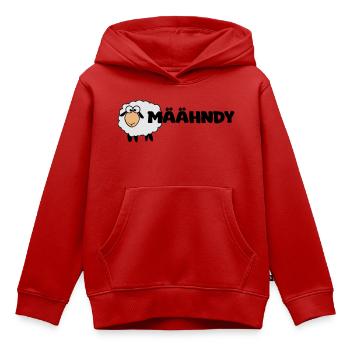 Määhndy - Mandy Namensshirt mit Schafnote - Kinder Premium Organic Hoodie - Rot - Vorne - AI Model Kid Female (0cm)